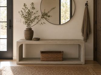 Handmade Architectural Concrete Finish Bench / Console Table
