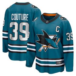 Logan Couture San Jose Sharks Home Breakaway Jersey - Teal