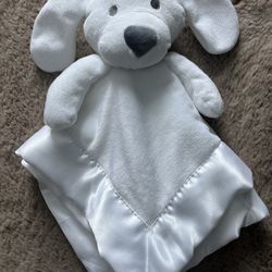 Nuby Plush White Dog Security Blanket