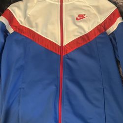 Nike blue and white windbreaker