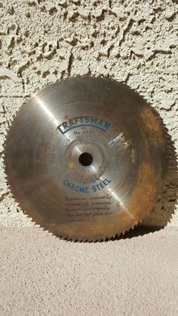 Vintage Craftsman No. 4925 Nickel Chrome Steel 7 5/8" Cut Off Circular Saw Blade