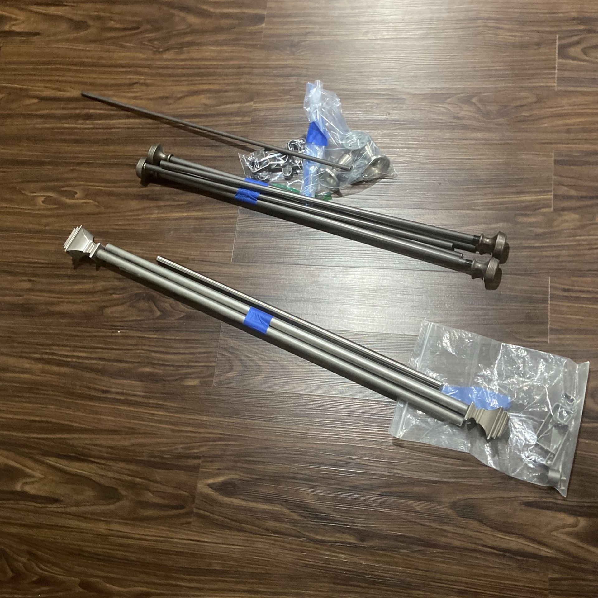Two Curtain Rods With All The Parts