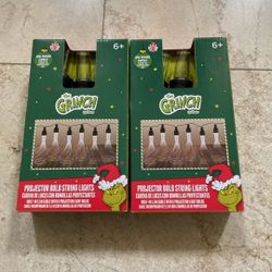 Grinch 6 Count Projector Bulb String Lights Featuring the Grinch Face