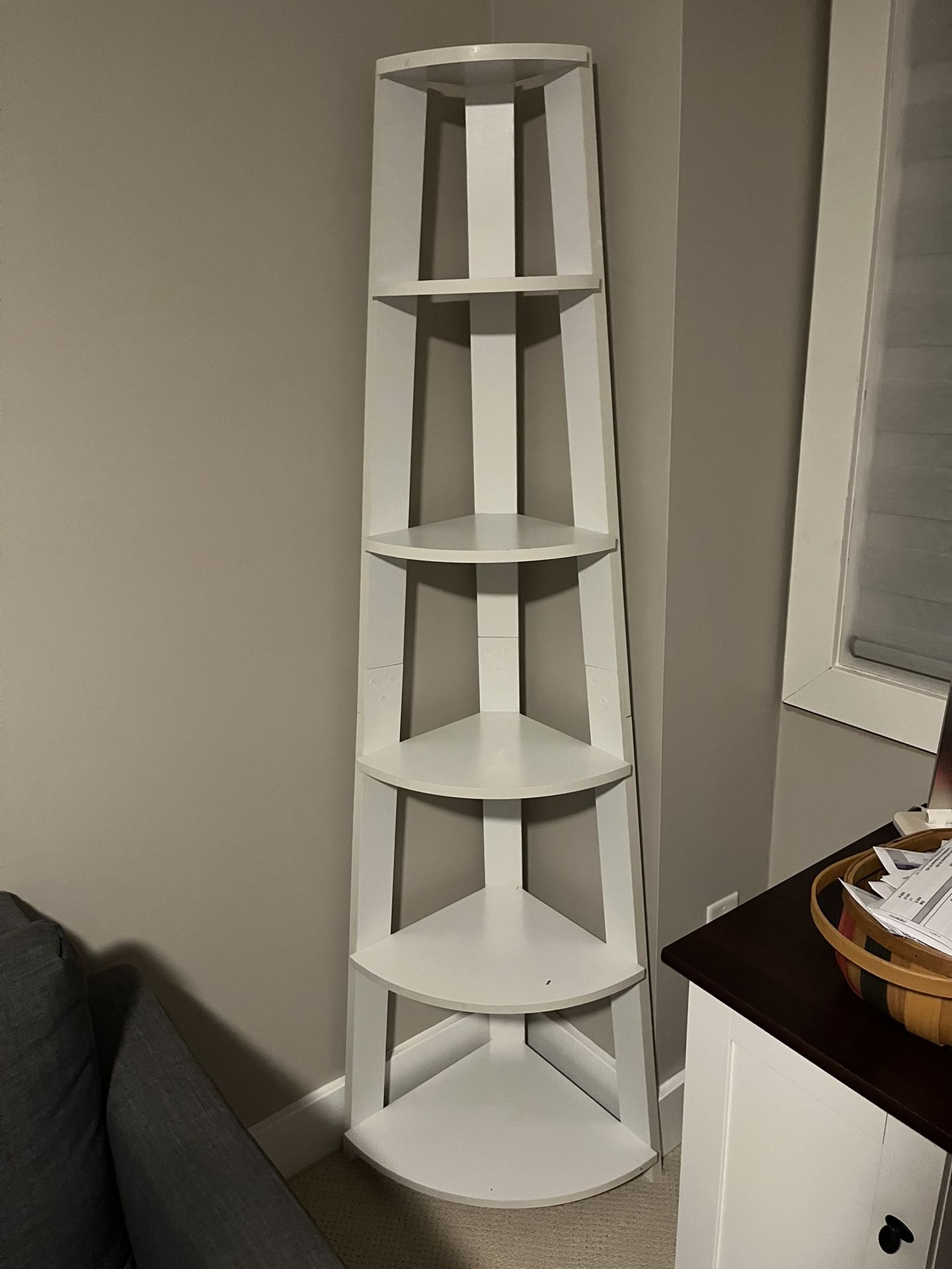 6 Tier Corner Accent Shelf