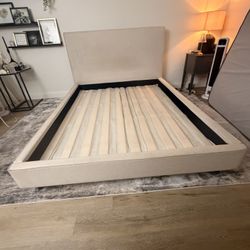 Queen Upholstered Bed Frame – $150 OBO!!
