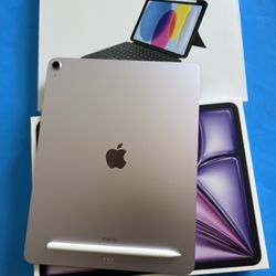 iPad Air 13” (M2 Processor / 2024 / purple) 256gb With Keyboard, Pen Accessories