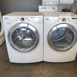 WHIRLPOOL XL CAPACITY WASHER DRYER ELECTRIC SET 