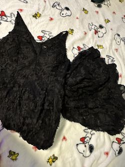 Xscape Long Black Floral Dress