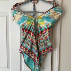 Hah Women’s Swimsuit, Multicolor One Piece Size Large