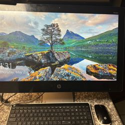 Hp 22” Touchscreen desktop monitor  & Hp Chromebook 