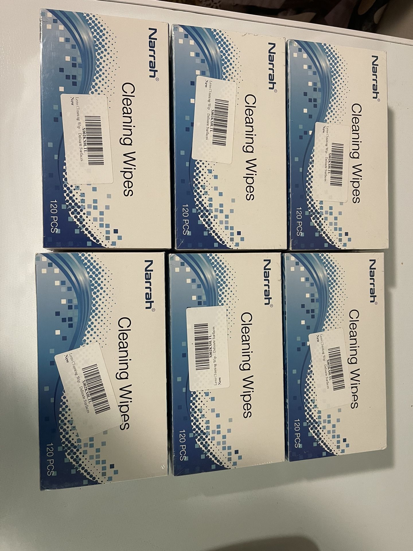 6 Box of NARRAH, Cleaning Wipes (120 Count)each Box