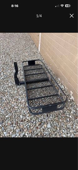 Receiver hitch luggage rack for Jeep