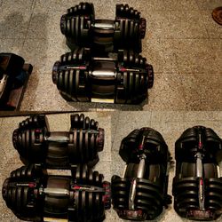 BOWFLEX DUMBBELLS 1090 ADJUSTABLE DUMBBELL 10-90 WEIGHTS SET

