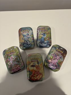 Prismatic Evolution Mini Tins Sealed Lot Of 5