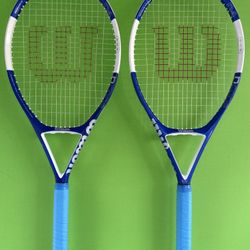 2 Wilson Graphite Tennis Rackets nCode