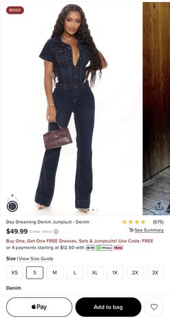 Fashion Nova Denim Jumpsuit