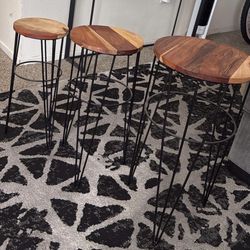 3 Wooden Stools
