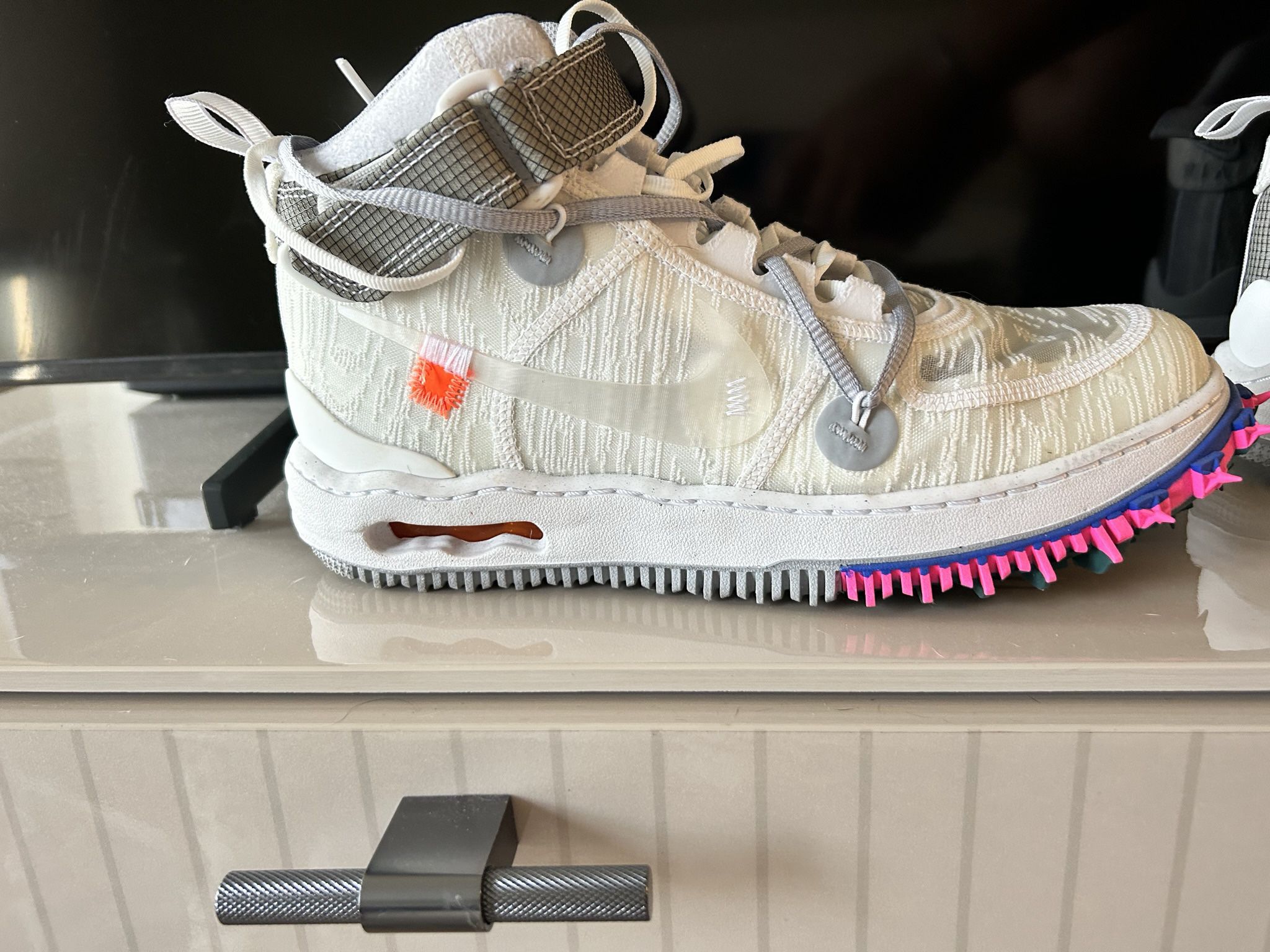 Nike Off White Force 1 Mid White Size 8.5