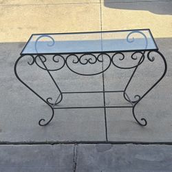 Iron Table With Glass Too