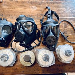 Set Of 3 Israeli M-15 Gas Masks