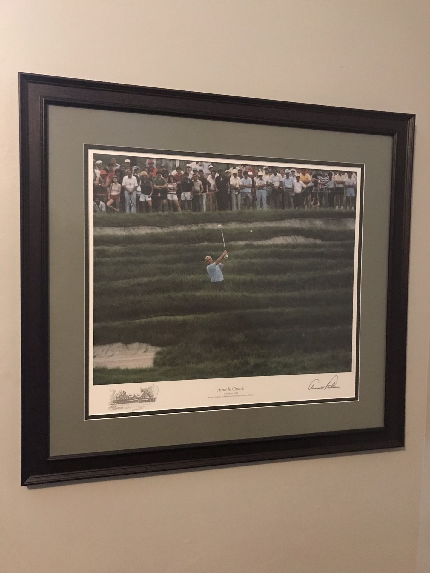 Arnold Palmer framed Oakmont print
