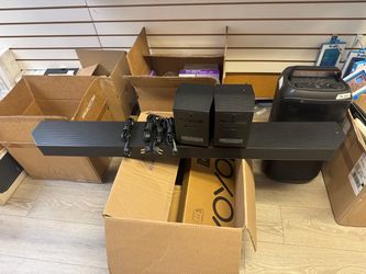 Samsung Soundbar with Rear Speakers and Cables
