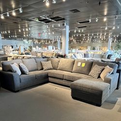 Grey 3PC Chaise Sectional Couch