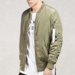 Stampd Green Strapped Bomber Jacket Size Small