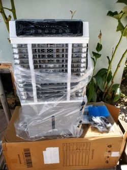 Air cooler 1800CFM Swamp Cooler, 3-in-1 Evaporative Cooler with 5.3 Gal Water Tank, Design Top-Fill