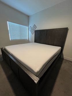 Like New PURPLE Mattress And Like New Bed Frame