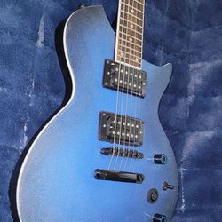 2023 Custom Built Moon Cut HH Seymour Duncan SH-1 '59 (BRIDGE) Electric Guitar-  Stardust Black & Blue Burst * LED KILLSWITCH & STRAP LOCKS*