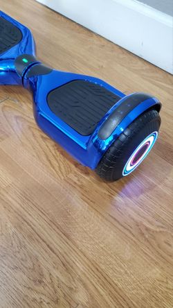 hoverboard 6.5 inch wheels  chrome blue
