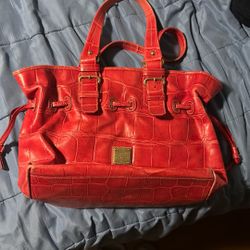 Dooney & Bourke Red Croc Leather Purse/Bag