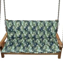 Porch Swing Cushion with Backrest- Floral NAVY