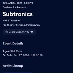 Subtronics At Fox Theatre In Pomona 