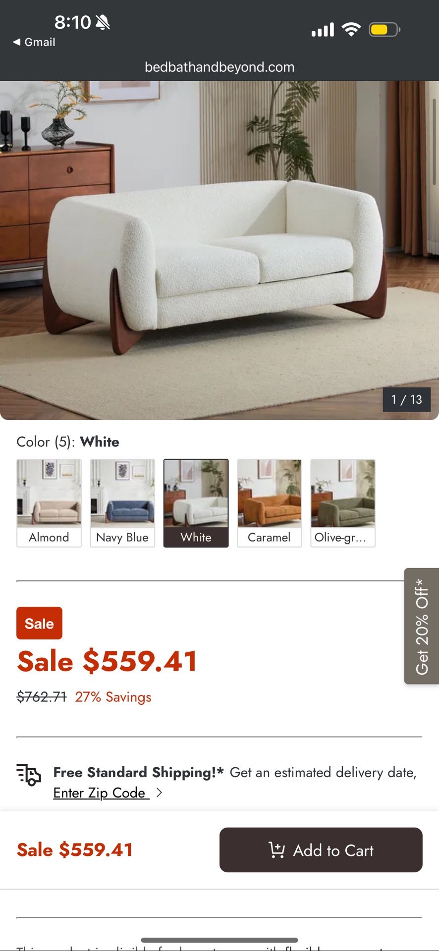 White Loveseat