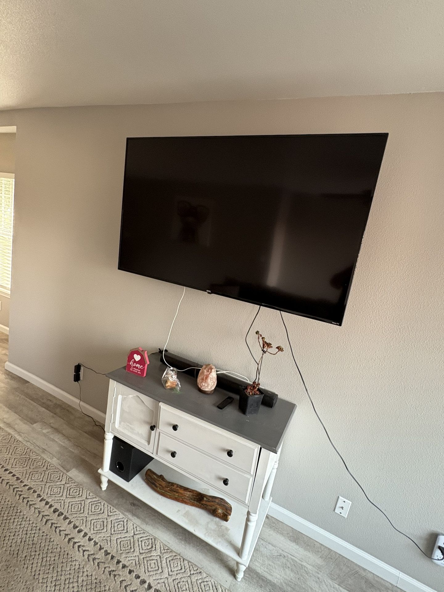 Tv, Tv Mount,Sound Bar With Subwoofer And Tv Stand All In One 