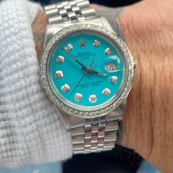 This Is A Real Rolex With Tiffany Diamond Dial