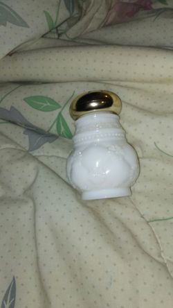 Avon antique milk glass powder jar