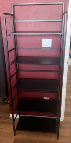 5 tier Black Folding Shelf