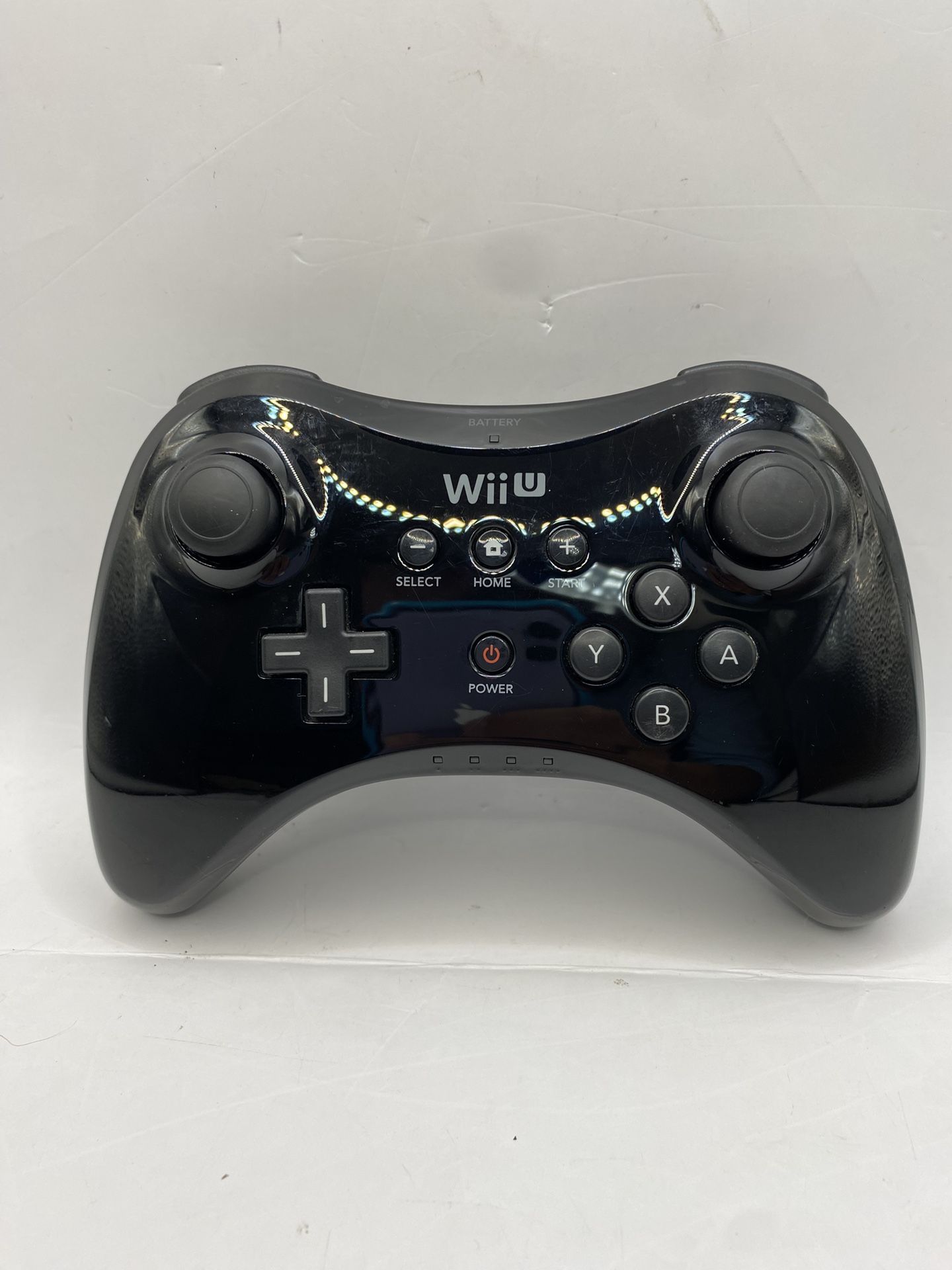 Black Nintendo Wii U Pro Controller OEM WUP-005 + Cable Tested Works Smash Bros 