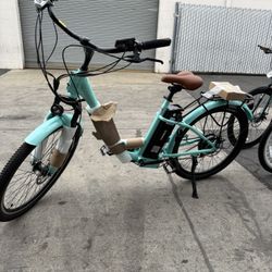Viribus 26" 500W Electric Bicycle with Front Suspension for Men, Women and Seniors with 48V 13Ah Battery, Blue