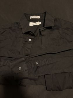 Calvin Klein Black Long Sleeve Button Up Shirt, Size 14