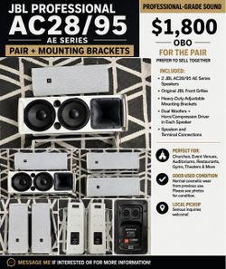 JBL AC28/95 AE Series Professional Speakers – Pair