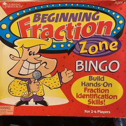 Learning Resources Beginning Fraction Zone Bingo Game