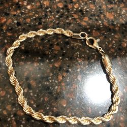 Gold Rope Chain Bracelet