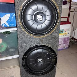Two 12” Kicker Subwoofers And 3000 Watt BassInferno Amp