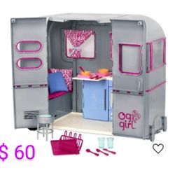 New 18" Doll's Camping And Acessories Camper