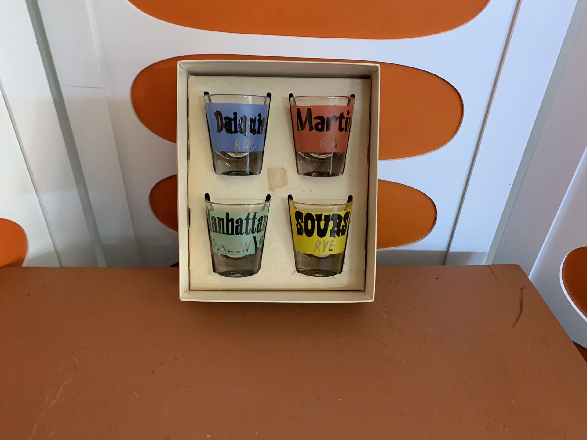 Vintage New Old Stock Federal Glassware Shot Glasses With Original Box