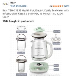 Bear YSH-C18S2 Health Pot Multi-Kettle Parts - Set of 4